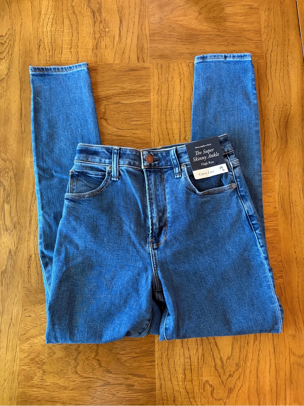 Abercrombie & Fitch Curve Love Super Skinny Ankle High Rise Jeans